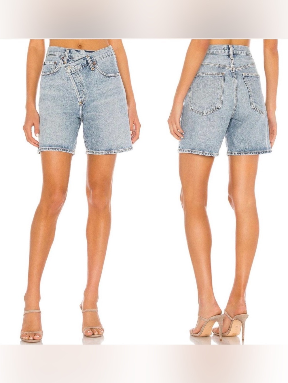 AGOLDE Criss Cross Denim Shorts size 25